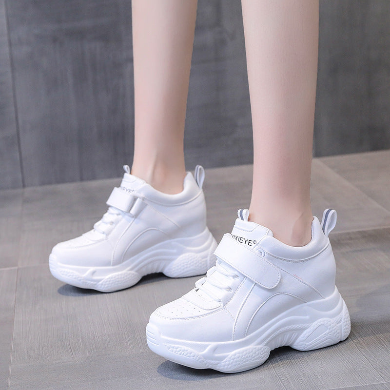 New Thick-Soled Sports And Leisure Slim White Shoes For Women