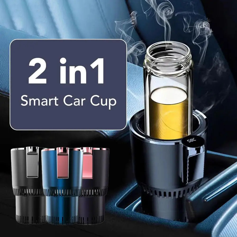 Smart Car Cup Warmer & Cooler, Portable Car Cup Holder Heater Cooling Heating And With Car Drink Cooler Universal Function, Q8S5
